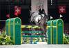 Alessia ARRIGO ZAZADZE (TUR) riding DAWSON during the day 3 of Rolex Grand Slam of Show Jumping 2024 at Palexpo on December 13, 2024 in Geneva, Switzerland. (Photo by Pierre Costabadie/Icon Sport)